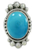 Southwest Jewelry Turquoise Sterling Silver Ring Size 5-3/4 WX35647